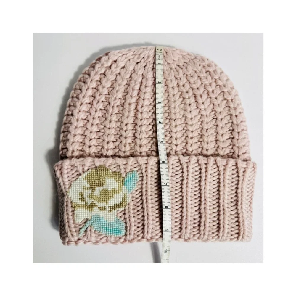 Free People EVERYTHING ROSIE Wool Blush Cuffed Beanie Hat